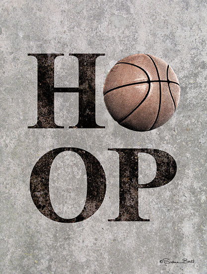 Susan Ball SB768 - SB768 - Basketball HOOP - 12x16 Signs, Typography, Basketball, Hoop from Penny Lane