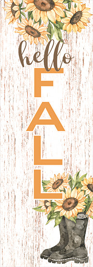 Susan Ball SB931A - SB931A - Hello Fall - 12x36 Fall, Sunflowers, Rubber Boots, Garden Boots, Hello, Typography, Signs, Yellow from Penny Lane