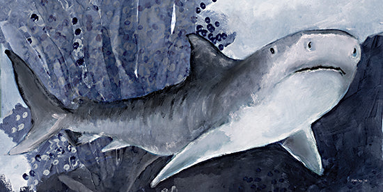 Stellar Design Studio SDS1323 - SDS1323 - Shark Swim 2     - 18x9 Coastal, Shark, Ocean, Underwater, Animal, Gray from Penny Lane