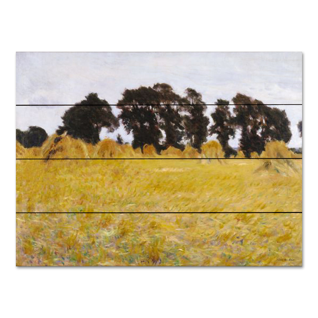 Seven Trees Design ST1002PAL - ST1002PAL - The Field - 16x12 Abstract, Landscape, Trees, Haybales, Fall, Autumn, Harvest from Penny Lane