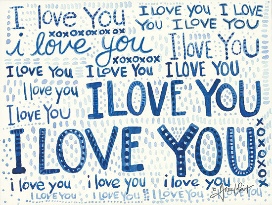 Annie LaPoint ALP1785 - Blue I Love You I love You, Love, Blue & White from Penny Lane
