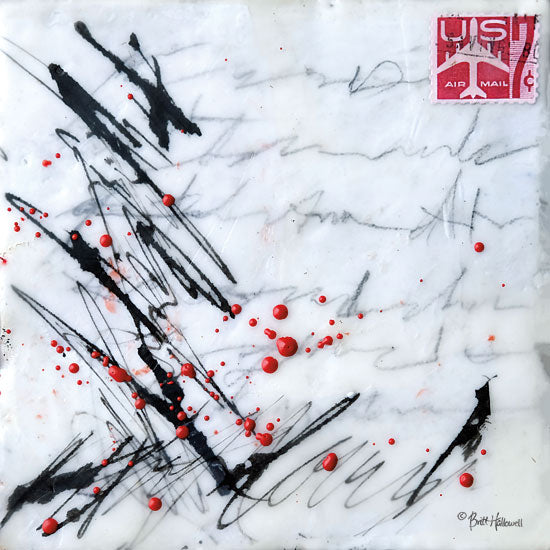 Britt Hallowell BHAR499 - BHAR499 - Letters Home - 12x12 Abstract, Letters, Stamp, Handwriting from Penny Lane