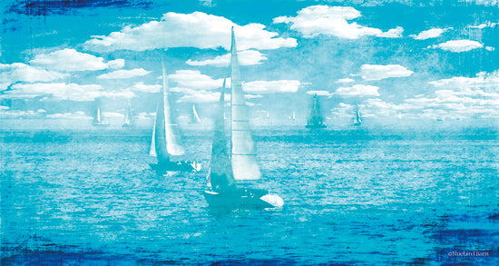 Bluebird Barn BLUE354 - BLUE354 - Sailboat Vista - 18x9 Sailboats, Blue and White, Coastal, Ocean from Penny Lane