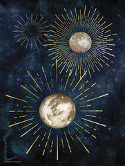 BLUE387 - Gold Celestial Rays IV - 12x16