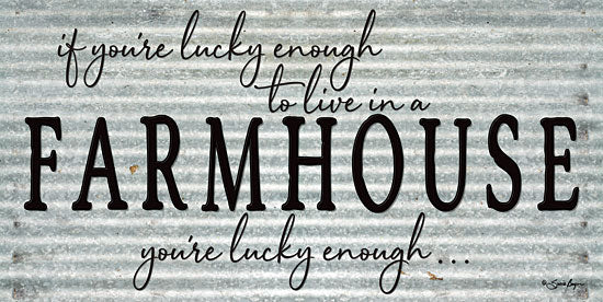 Susie Boyer BOY407 - You're Lucky Enough - 24x12 Farmhouse, Lucky, Galvanized Metal from Penny Lane