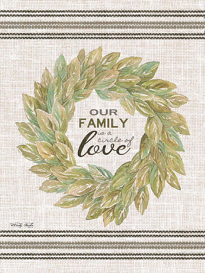 Cindy Jacobs CIN1117 - Our Family Wreath Our Family, Wreath, Greenery, Feed Sack from Penny Lane