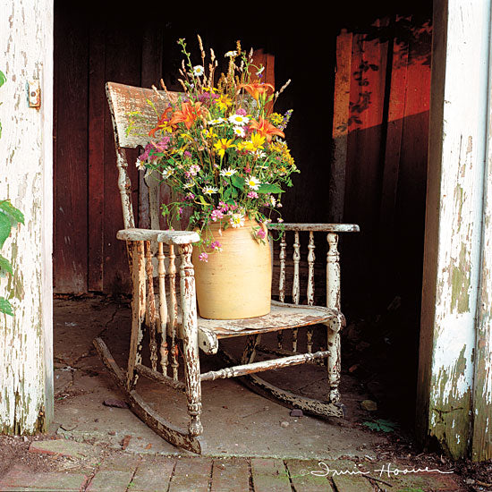 Irvin Hoover HOO104A - HOO104A - Shabby Chic - 24x24 Rocking Chair, Flowers, Crock, Rustic, Vintage from Penny Lane