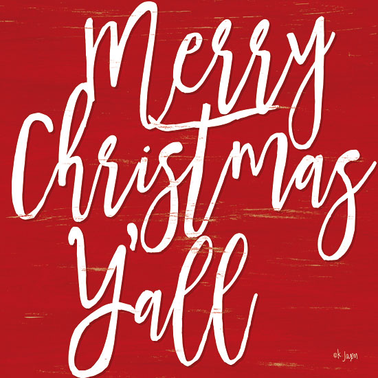 Jaxn Blvd. JAXN223 - Merry Christmas Y'all Merry Christmas Y'all, Holidays, Red and White, Southern from Penny Lane