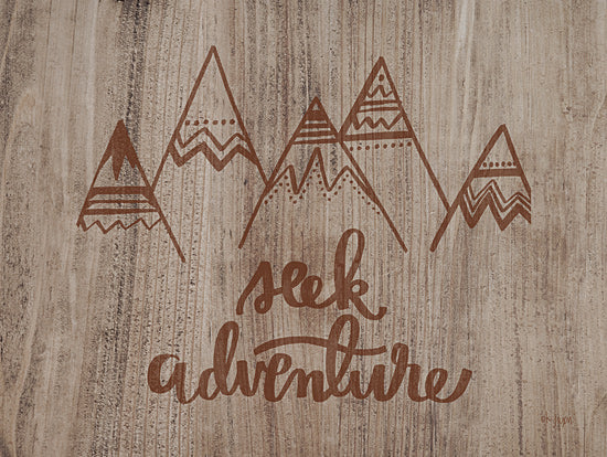 Jaxn Blvd. JAXN244 - JAXN244 - Seek Adventure - 16x12 Seek Adventure, Travel, Mountains, Wood Background, Signs from Penny Lane
