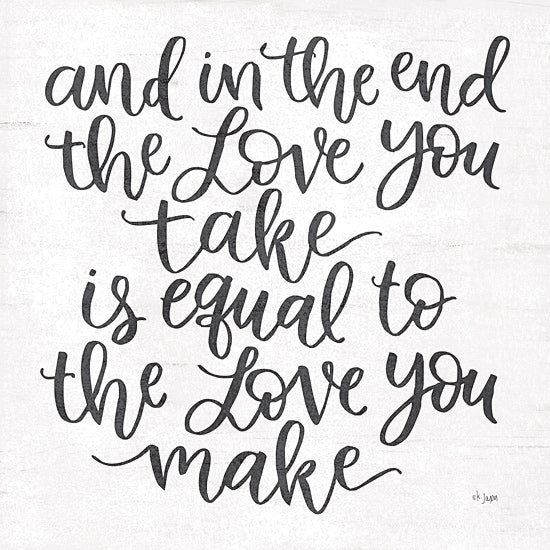 Jaxn Blvd. JAXN253 - JAXN253 - The Love You Make - 12x12 Love You Make, Motivational, Signs, Black & White, Calligraphy from Penny Lane