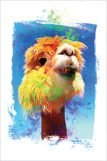 JG Studios JGS176 - JGS176 - Rainbow Llama III - 12x18 Llama, Rainbow Colors, Abstract, Portrait from Penny Lane