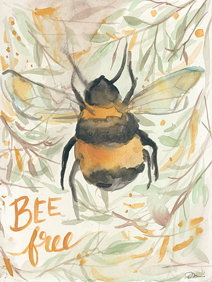 Jessica Mingo JM207 - Bee Free - 12x16 Bee Free, Bees, Bee, Bumble Bee from Penny Lane