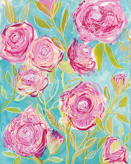 Kait Roberts KR156 - Teresa's Garden Abstract, Flowers, Purple from Penny Lane