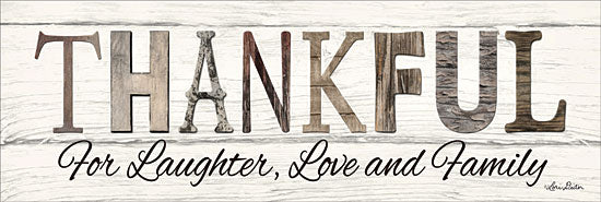 Lori Deiter LD1252 - Thankful for Laughter, Love and Family - Thankful, Family, Wood, Calligraphy, Signs from Penny Lane Publishing