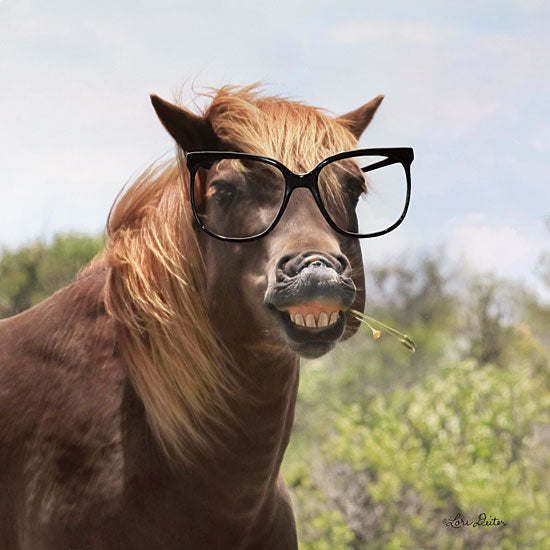 Lori Deiter LD1517 - Say Cheese Horse - 12x12 Say Cheese, Horse, Portrait, Selfie, Glasses, Humorous from Penny Lane