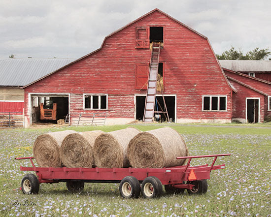 Lori Deiter LD1522 - Clayton Hay Wagon - 16x12 Barn, Hay Wagon, Hay, Bales of Hay, Farm, Clayton from Penny Lane