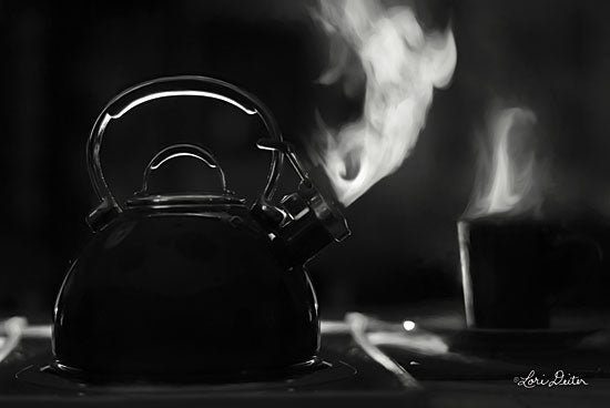 Lori Deiter LD1630 - Tea Time I - 18x12 Tea, Tea Kettle, Kitchen, Black & White from Penny Lane