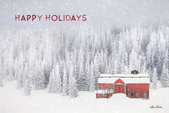 LD1840 - Snowy Forest Happy Holidays    - 18x12