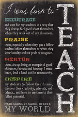 MA2284GP - I Was Born to Teach