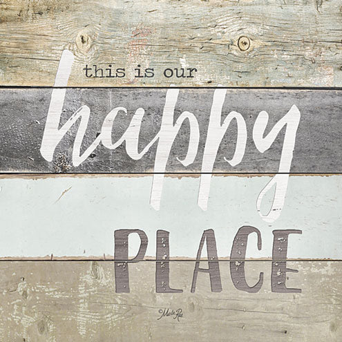 Marla Rae MA2405 - Happy Place - Happy, Wood Planks, Signs from Penny Lane Publishing