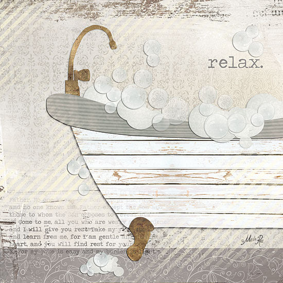 Marla Rae MA899 - Relax - Relax, Bathtub, Bubbles, Bathroom from Penny Lane Publishing