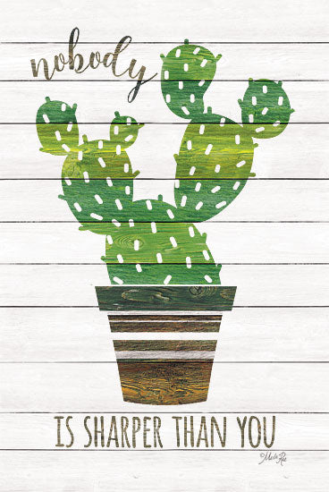 Marla Rae MAZ5329 - Nobody is Sharper than You Cactus, Humorous, Wood Planks, Signs from Penny Lane
