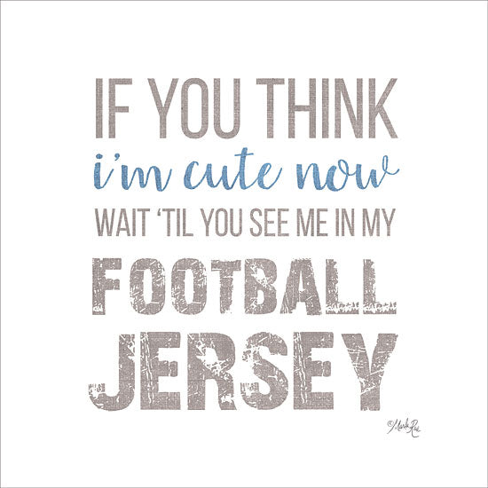 Marla Rae MAZ5508 - MAZ5508 - Cute in My Football Jersey - 12x12 Football Jersey, Children, Boys, Sports from Penny Lane