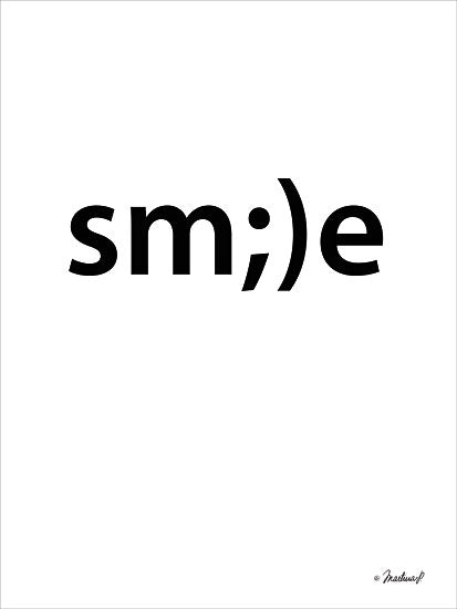 Martina Pavlova PAV125 - Sm;)e - 12x16 Smile, Signs, Black & White from Penny Lane
