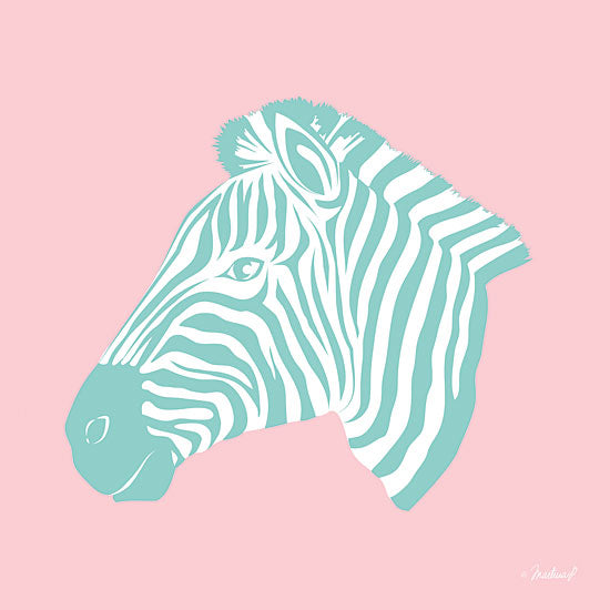 Martina Pavlova PAV146 - Sweet Green Zebra - 12x12 Zebras, Portraits, Pastel from Penny Lane