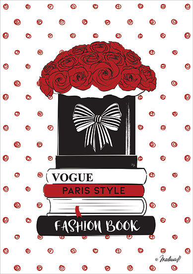 Martina Pavlova PAV191 - PAV191 - Books with Red Roses - 12x16 Abstract, Books, Roses, Flowers from Penny Lane