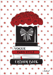 PAV191 - Books with Red Roses - 12x16