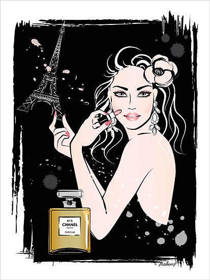 Martina Pavlova PAV198 - PAV198 - Girl in Paris - 12x16 Woman, Fashion, Figurative, Abstract, Paris from Penny Lane