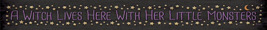 Lauren Rader RAD914A- A Witch Lives Here - Witch, Halloween, Humor, Signs from Penny Lane Publishing