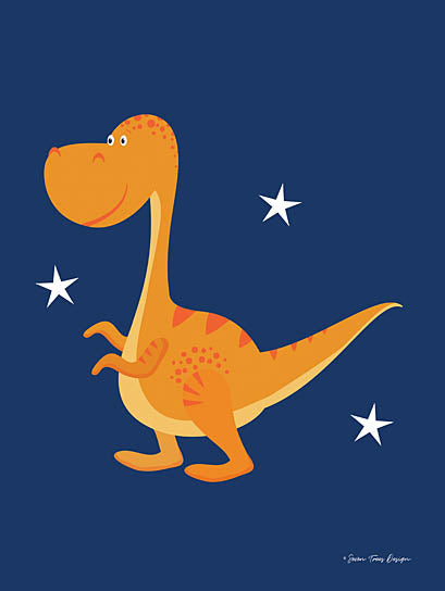 Seven Trees Design ST248 - Dino on Navy II - Dinosaur, Baby, Stars from Penny Lane Publishing